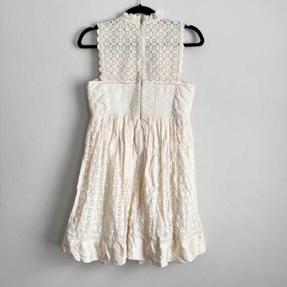 Ulla Johnson Sabrina Crochet Silk Mini Dress Size 2 / Small - Picture 5 of 8